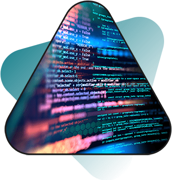 Code in triangle icon image